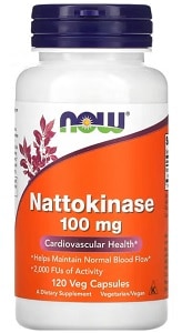 Nattokinase,100 mg, 120 capsules végétales