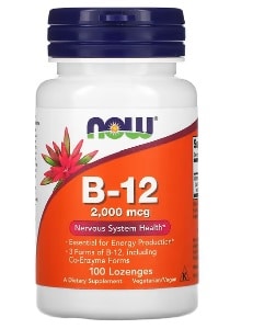 Vitamine B-12 2000 µg Essentiel pour la production d'énergie